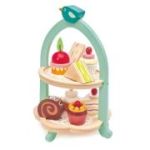 Stand pentru prajituri Mini Chef Birdie Afternoon Tea, 9 piese