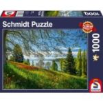 Puzzle 1000 piese, Primavara cu lalele inflorite, Insula Mainau, Schmidt