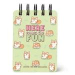 Carnet liniat dictando cu spirala, Corgi, Legami