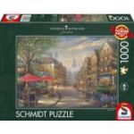 Puzzle 1000 piese, Thomas Kinkade - Cafenea in Munchen, Schmidt