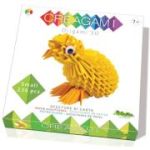 Kit origami cu 243 piese, Creagami, Pui de gaina