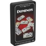 Premium Classics - Double Six Dominoes - Joc Domino Clasic, 28 de piese, in cutie metalica