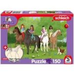 Puzzle 150 piese, Excursie la tara + cadou: figurina cal, Schmidt