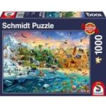 Puzzle 1000 piese, Regatul Animalelor, Schmidt