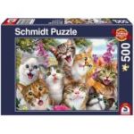 Puzzle 500 piese, Selfie-uri de pisici, Schmidt
