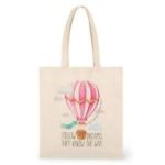 Tote bag din bumbac 38 x 42 cm - Balon cu aer cald, Legami