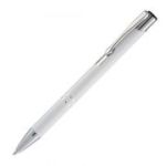 Pix cu bila Office-Cover Cosko, 1. 0mm, cu mecanism, pentru personalizare, corp metalic alb
