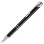 Pix cu bila Office-Cover Cosko, 1. 0mm, cu mecanism, pentru personalizare, corp metalic negru