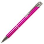 Pix cu bila Office-Cover Cosko, 1. 0mm, cu mecanism, pentru personalizare, corp metalic roz