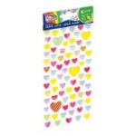 Abtibilduri - inimioare, gumat, set 80 buc, diverse culori, Fiorello, GR-NP150 / 170-2759