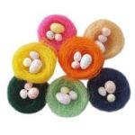 Accesorii creatie - sisal, cuib, cu 2 oua, Colorarte
