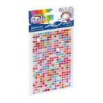 Accesorii creatie - diamante plastic, diverse culori, 4mm, autoadezive, blister 400 buc, Fiorello, GR-DS041 / 170-2396