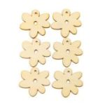 Accesorii creatie - lemn - floare, set 6 buc, Colorarte