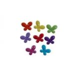 Accesorii creatie - fluture plastic, diverse culori, 30mm, set 10 buc, Colorarte