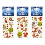 Abtibilduri - animalute padure, set 17 buc, Sticker Boo, 382525