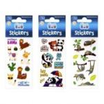 Abtibilduri - lenes, lama, panda, set 9-10 buc, Sticker Boo, 471544