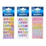 Abtibilduri - litere, set 26-28 buc, Sticker Boo, 382531