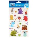 Abtibilduri - monstruleti, set 24 buc, Sticker Boo, 493719