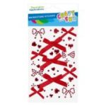 Accesorii creatie - stickere autoadezive - inimioare si fundite, 9x17 cm, Craft with Fun 567264