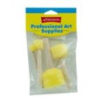 Accesorii creatie trafalet burete cu maner lemn CNX, HMS51005, 4 bucati/set