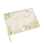 Album GUEBOOK1723, Baby Shower, model florar alb, 17x23cm, 120 pagini