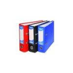 Biblioraft plastifiat Noki 56111-130, A5, landscape, 7cm, buzunar eticheta, inele metalice - negru