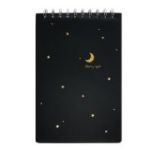 Blocnotes B5 CNX, 30 file, hartie neagra, velin, coperta cartonata, cu spira