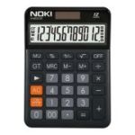 Calculator de birou Noki H-MC012S, 12 digiti, alimentare baterie + solar, ecran inclinat