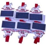 Accesorii creatie - lemn - carlig cal, colorat, 3.5cm, set 6 buc, Colorarte