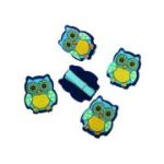 Accesorii creatie - lemn - carlig color bufnite, 3.5cm, set 6 buc, Colorarte