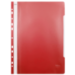 Dosar cu sina Noki 482011-080, plastic, rosu, multiperforatii pentru arhivare, colturi rotunjite, set 25 buc
