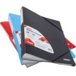 Dosar de prezentare Noki 64180-NN, capacitate 80 folii, plastic, cu elastic - negru