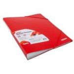 Dosar de prezentare Noki 64180-NN, capacitate 80 folii, plastic, cu elastic - rosu