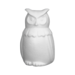 Accesorii creatie - polistiren HD - bufnita, alb, 11x15x9.5cm, Colorarte