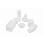 Accesorii creatie - polistiren - forme geometrice, alb, set 7 buc, Colorarte