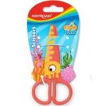 Foarfeca Keyroad Kids Pro KR971405, 13. 0cm, plastic, prescolari, peste portocaliu, blister