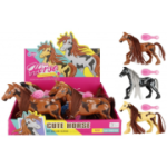 Figurina cal cu accesoriu MegaCreative 510700, 20cm, plastic, diverse culori, 3+ ani
