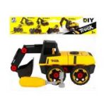 Jucarie excavator MegaCreative, asamblare, cheie + surubelnita, 498660, 24x12x12cm, +3ani