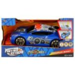 Masina de curse MegaCreative 482051, 25cm, cu sunete si lumini, necesita baterii 3xAA, plastic, albastru, 3+ ani