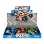 Jucarie motocicleta 14cm MegaCreative 569322, 3 culori, 38x9x33cm, 12 buc/display, +3ani