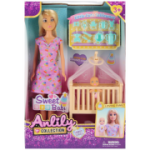 Jucarie papusa + bebelus Anlily 29cm, 25x33x9cm, 3+ ani, MegaCreative, 544399