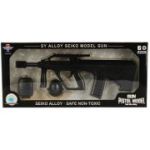 Pistol cu bile moi, 25cm, metal, accesorii incluse, negru, 6+ ani, MegaCreative, 483262