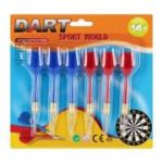 Jucarie set 6 sageti metalice darts MegaCreative 572048, 19x18x2cm, +14ani