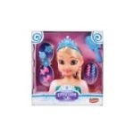 Set fashion - cap de papusa de coafat - accesorii incluse, par blond, MegaCreative 419477, 3+ ani