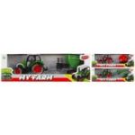 Tractor agricol cu remorca MegaCreative 405333, 30cm, diverse modele, plastic, 3+ ani