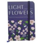 Jurnal A7 CNX Light Flowers 3781-38L, 160 pagini, coperta carton diverse culori, cu elastic