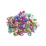 Accesorii creatie - litere metal, cu sclipici, set 10-14g, Colorarte