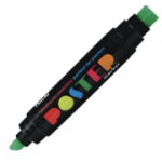 Marker permanent Fiorello Poster GR-1712, 2 capete, verde - tesit 10mm / patrat 17mm