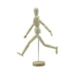 Manechin articulat reglabil forma barbat, CNX, 30cm, lemn natur