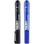 Marker permanent Noki 1800PB, varf rotund - albastru
